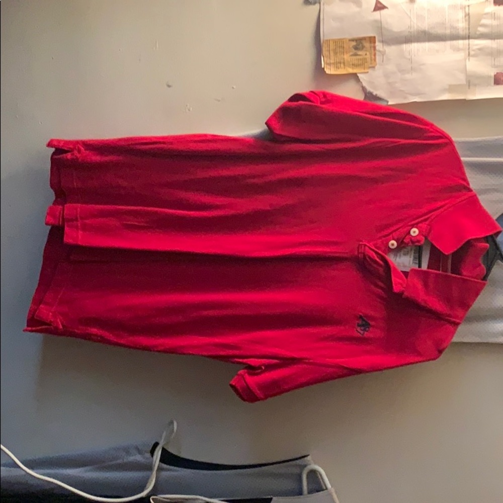 Aēropostale School shirt (Red, Logo Blue)